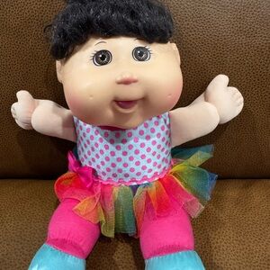 2015 Cabbage Patch Kid Black Hair Brown Eyes Polka Dot  Outfit EUC
